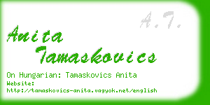 anita tamaskovics business card